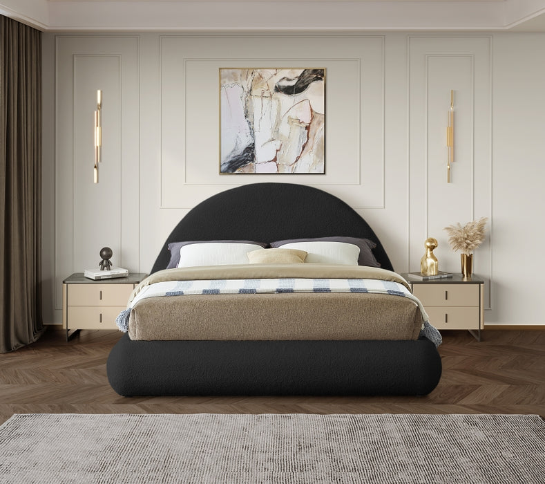 Rudy Teddy Fabric Full Bed Black - RudyBlack-F