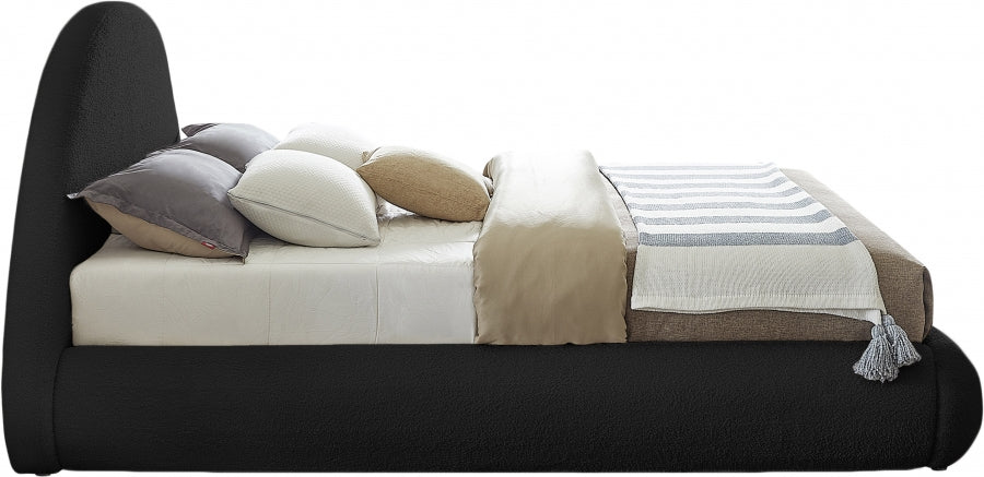 Rudy Teddy Fabric Full Bed Black - RudyBlack-F