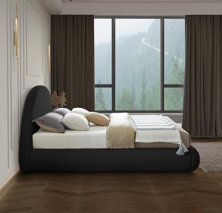 Rudy Teddy Fabric Full Bed Black - RudyBlack-F