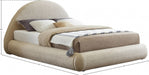 Rudy Teddy Fabric King Bed Beige - RudyBeige-K