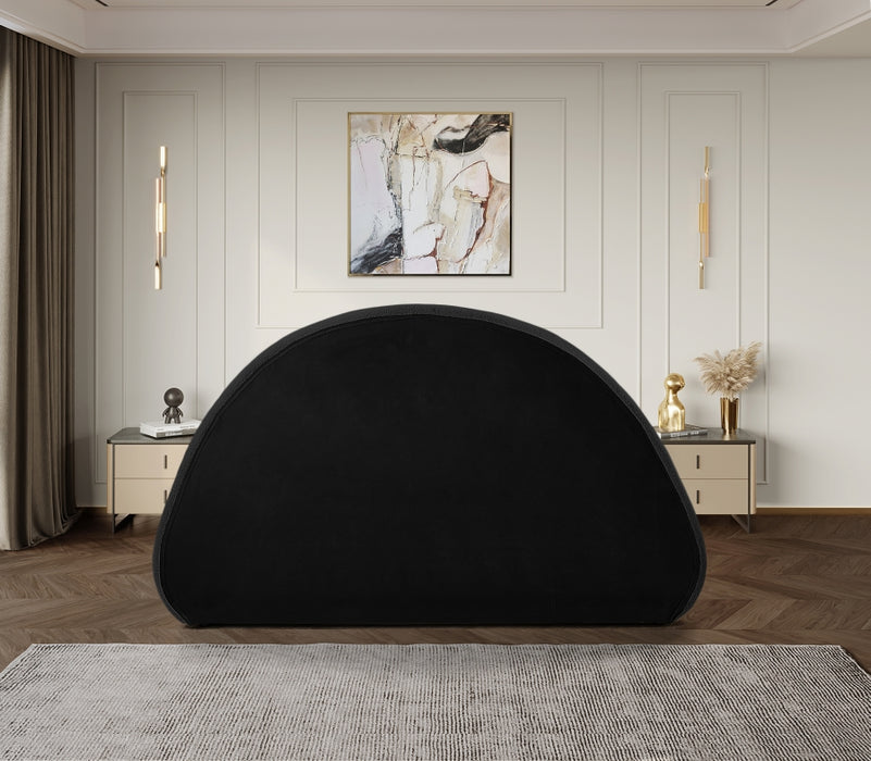 Rudy Teddy Fabric King Bed Black - RudyBlack-K