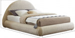 Rudy Teddy Fabric Queen Bed Beige - RudyBeige-Q