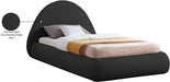 Rudy Teddy Fabric Twin Bed Black - RudyBlack-T