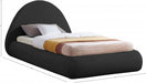 Rudy Teddy Fabric Twin Bed Black - RudyBlack-T