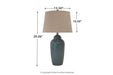 Saher Green Table Lamp - L100254 - Gate Furniture