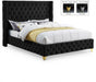 Savan Velvet Full Bed Black - SavanBlack-F