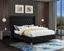 Savan Velvet Full Bed Black - SavanBlack-F