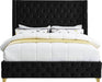 Savan Velvet Full Bed Black - SavanBlack-F