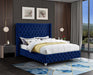 Savan Velvet Full Bed Blue - SavanNavy-F