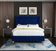 Savan Velvet Full Bed Blue - SavanNavy-F