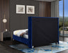 Savan Velvet King Bed Blue - SavanNavy-K