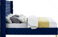 Savan Velvet King Bed Blue - SavanNavy-K