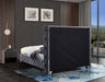 Savan Velvet King Bed Grey - SavanGrey-K