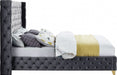 Savan Velvet King Bed Grey - SavanGrey-K