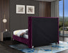 Savan Velvet King Bed Purple - SavanPurple-K