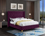 Savan Velvet King Bed Purple - SavanPurple-K