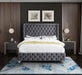 Savan Velvet Queen Bed Grey - SavanGrey-Q