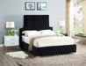 Sedona Velvet King Bed Black - SedonaBlack-K