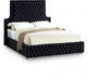 Sedona Velvet King Bed Black - SedonaBlack-K