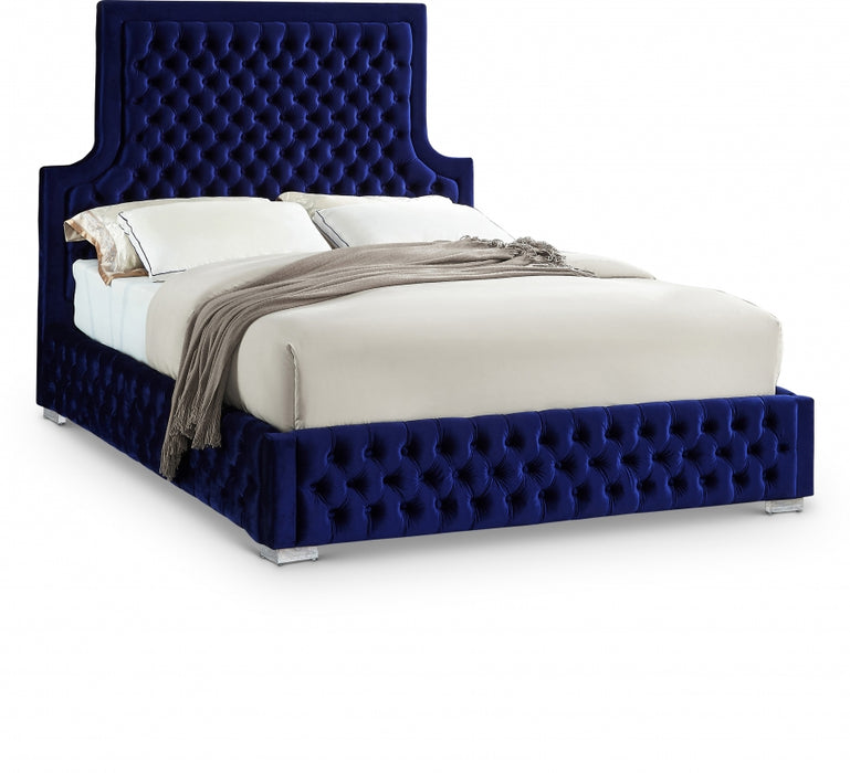 Sedona Velvet King Bed Blue - SedonaNavy-K