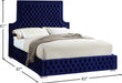 Sedona Velvet King Bed Blue - SedonaNavy-K