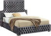 Sedona Velvet King Bed Grey - SedonaGrey-K