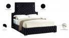 Sedona Velvet Queen Bed Black - SedonaBlack-Q