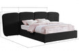 Shiloh Boucle Fabric King Bed (3 Boxes) Black - ShilohBlack-K