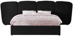 Shiloh Boucle Fabric King Bed (3 Boxes) Black - ShilohBlack-K