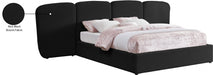 Shiloh Boucle Fabric King Bed (3 Boxes) Black - ShilohBlack-K