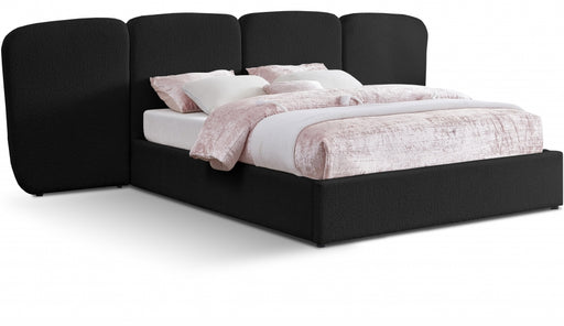 Shiloh Boucle Fabric Queen Bed (3 Boxes) Black - ShilohBlack-Q