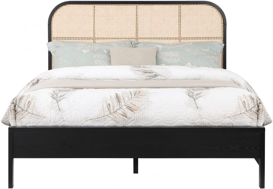 Siena Ash Wood Full Bed (3 Boxes) Black - SienaBlack-F