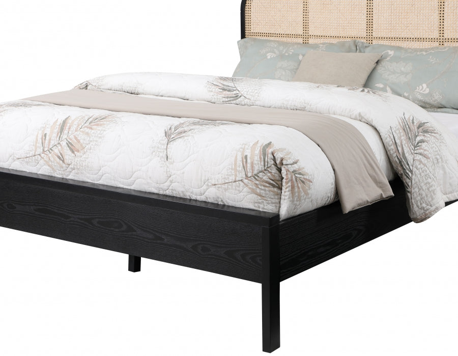 Siena Ash Wood Full Bed (3 Boxes) Black - SienaBlack-F