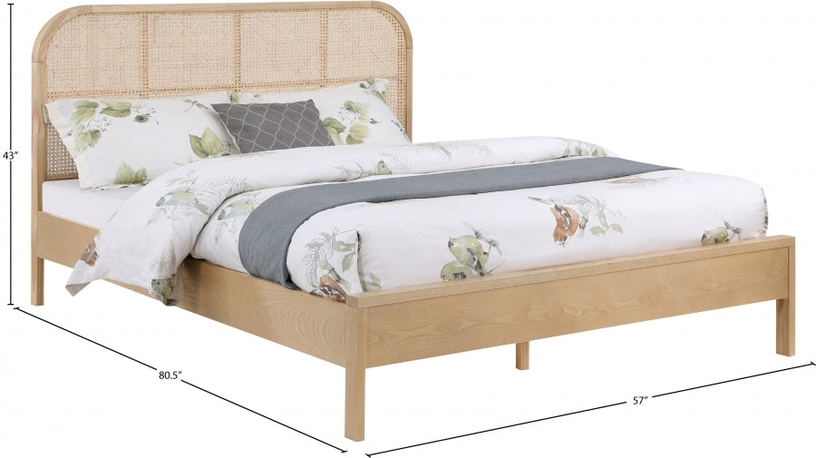 Siena Ash Wood Full Bed (3 Boxes) Natural - SienaNatural-F