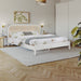 Siena Ash Wood Full Bed (3 Boxes) White - SienaWhite-F