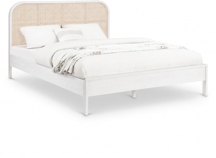 Siena Ash Wood Full Bed (3 Boxes) White - SienaWhite-F