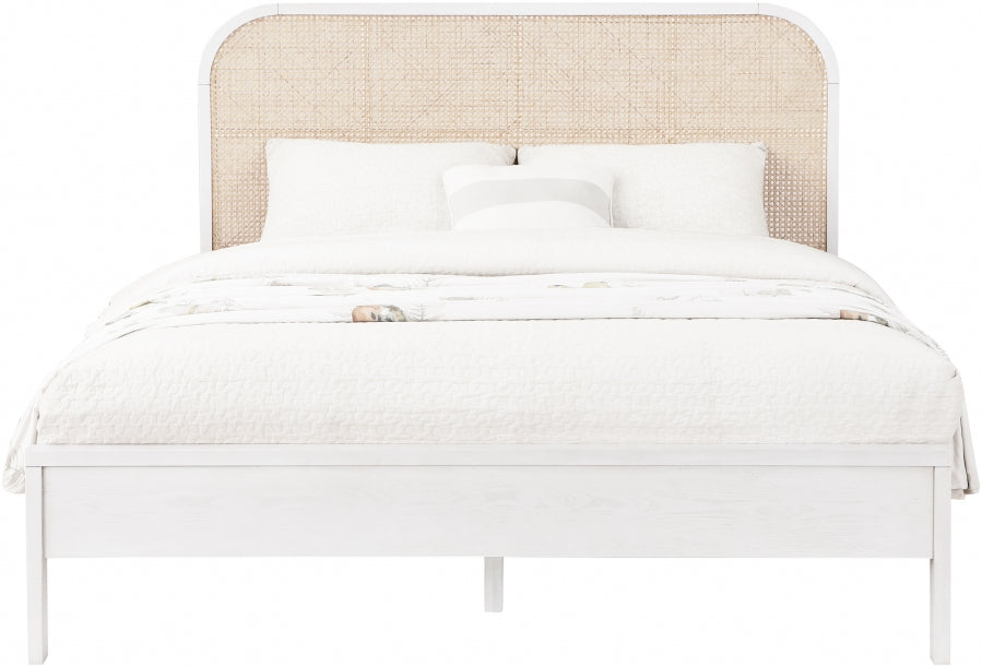 Siena Ash Wood Full Bed (3 Boxes) White - SienaWhite-F