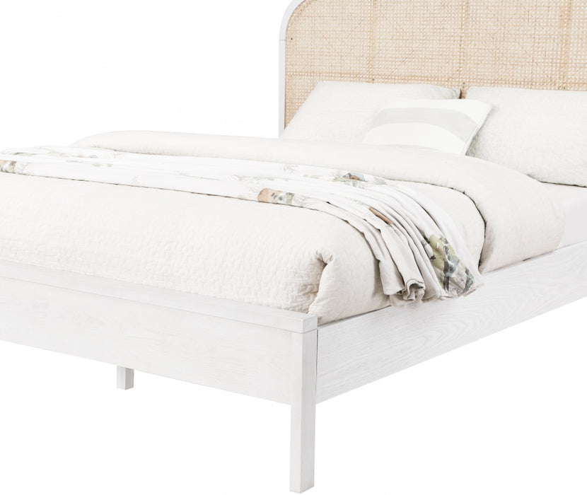 Siena Ash Wood Full Bed (3 Boxes) White - SienaWhite-F