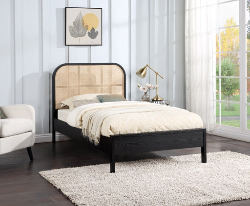 Siena Ash Wood Twin Bed (3 Boxes) Black - SienaBlack-T