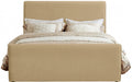 Sloan Velvet Full Bed (3 Boxes) Camel - SloanCamel-F