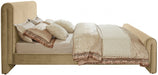 Sloan Velvet Full Bed (3 Boxes) Camel - SloanCamel-F