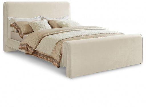 Sloan Velvet Full Bed (3 Boxes) Cream - SloanCream-F