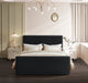 Sloan Velvet King Bed (3 Boxes) Black - SloanBlack-K