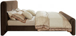 Sloan Velvet King Bed (3 Boxes) Brown - SloanBrown-K