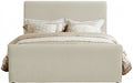 Sloan Velvet King Bed (3 Boxes) Cream - SloanCream-K