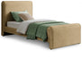 Sloan Velvet Twin Bed (3 Boxes) Camel - SloanCamel-T