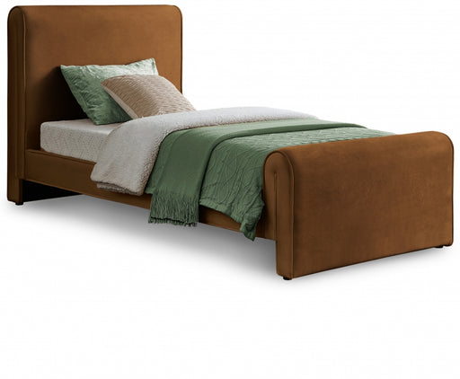 Sloan Velvet Twin Bed (3 Boxes) Saddle - SloanSaddle-T