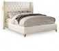 Soho White Bonded Leather King Bed White - SohoWhite-K