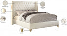 Soho White Bonded Leather King Bed White - SohoWhite-K