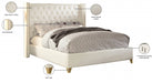 Soho White Bonded Leather Queen Bed White - SohoWhite-Q